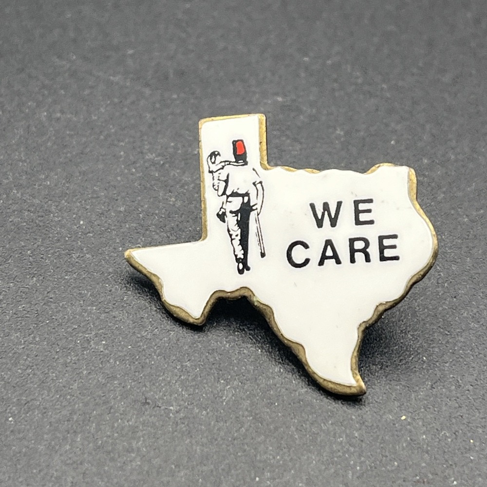 Shriners We Care Texas State Outline Lapel Hat Pin